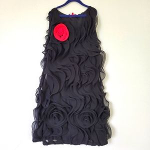 Cocktail Black Ruffle Dress Size 2 or 4